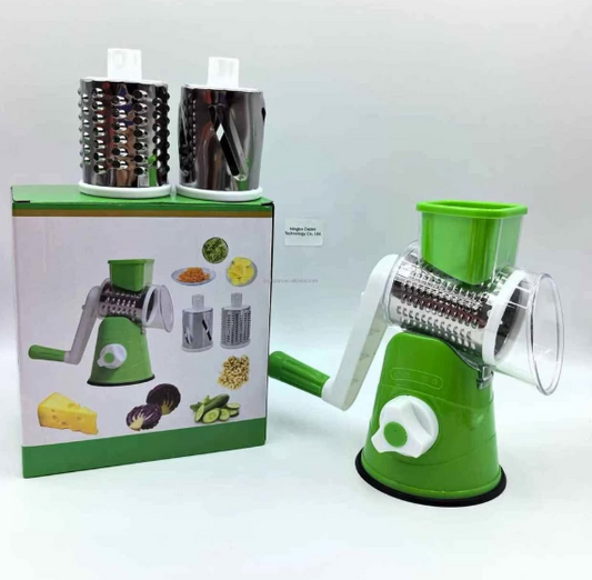 🥕 Mandoline Râpe Rotative Multifonction – Coupez, râpez, tranchez en un tour de manivelle !